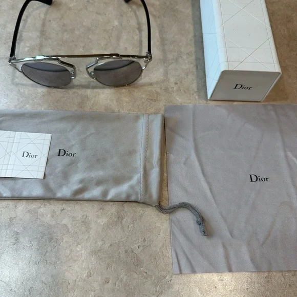 Dior Women\'s Sunglasses with Silver Frame DiorCannage S2U rectangular sunglasses in silver - Dior  main image 3